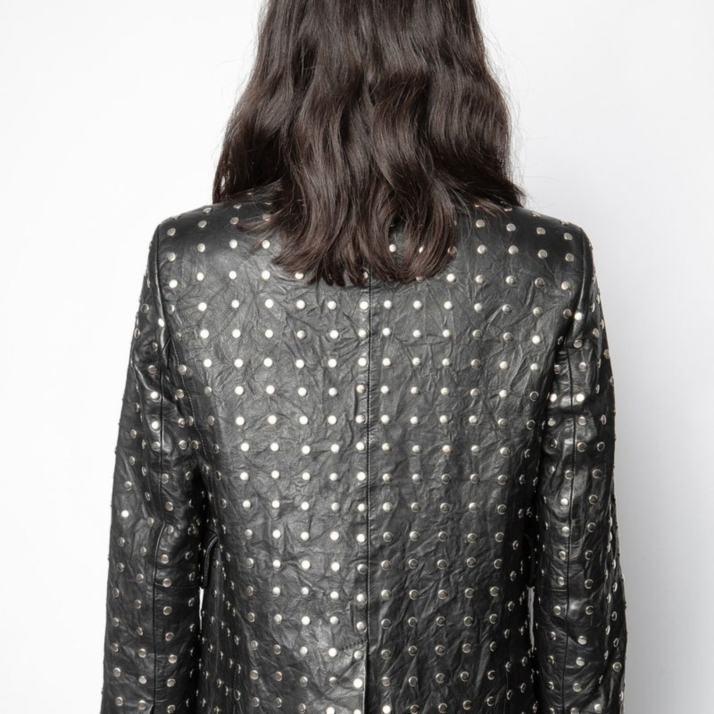 Zadig and Voltaire Verys studded leather jacket - 36 NWOT - Picture 3 of 11